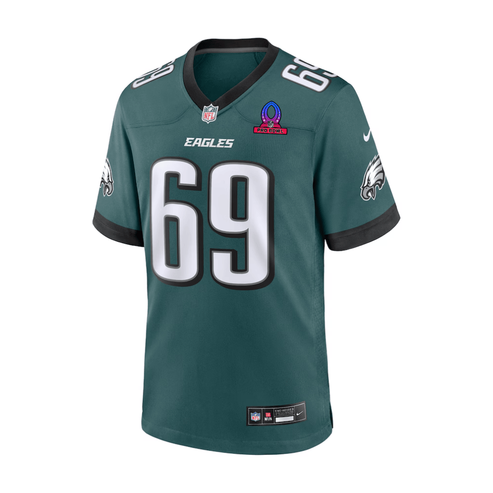 Landon Dickerson 69 Philadelphia Eagles 2025 Pro Bowl Patch Game Men Jersey - Midnight Green JS8713 nicesnker - Image 2