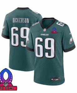 Landon Dickerson 69 Philadelphia Eagles 2025 Pro Bowl Patch Game Men Jersey - Midnight Green JS8713 nicesnker