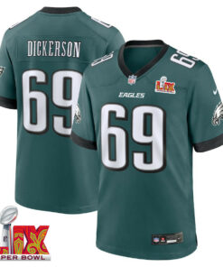 Landon Dickerson #69 Philadelphia Eagles Super Bowl LIX Jersey - Men's - Midnight Green JS5413 nicesnker