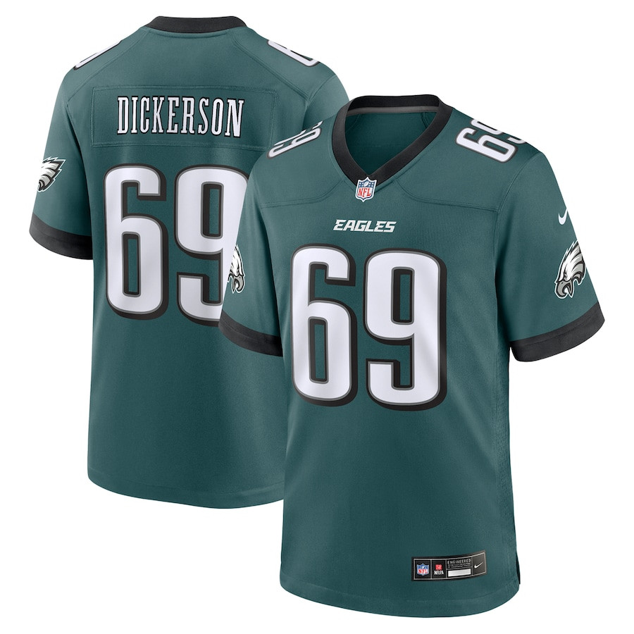 Landon Dickerson 69 Philadelphia Eagles Team Game Men Jersey - Midnight Green JS2450 nicesnker