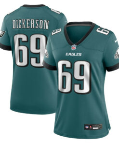 Landon Dickerson 69 Philadelphia Eagles Women's Team Game Jersey - Midnight Green JS1200 nicesnker