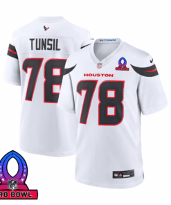Laremy Tunsil 78 Houston Texans 2025 Pro Bowl Patch Game Men Jersey - White JS8863 nicesnker