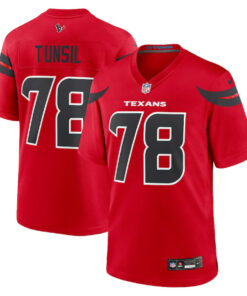 Laremy Tunsil 78 Houston Texans Alternate Game Men Jersey - Red JS2485 nicesnker