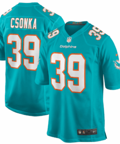 Larry Csonka 39 Miami Dolphins Men Game Retired Jersey - Aqua JS4167 nicesnker