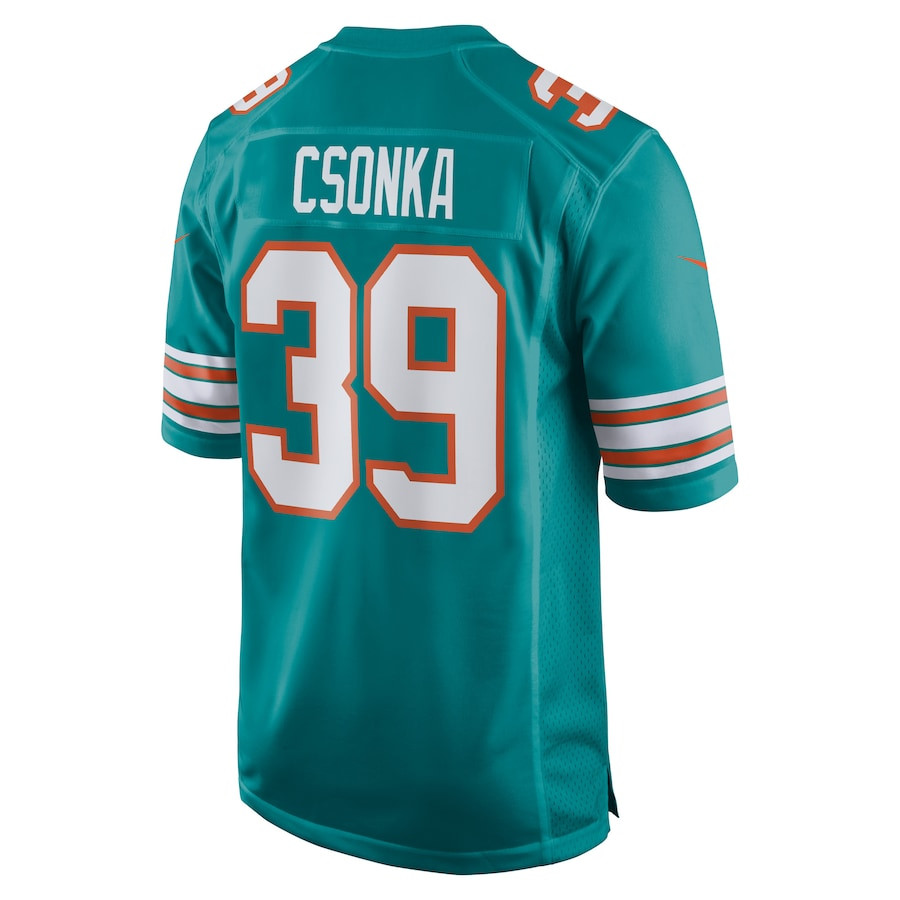Larry Csonka 39 Miami Dolphins Men Retired Jersey - Aqua JS6081 nicesnker - Image 3