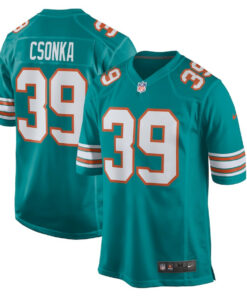 Larry Csonka 39 Miami Dolphins Men Retired Jersey - Aqua JS6081 nicesnker