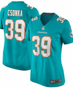 Larry Csonka 39 Miami Dolphins Women Game Retired Jersey - Aqua JS2698 nicesnker