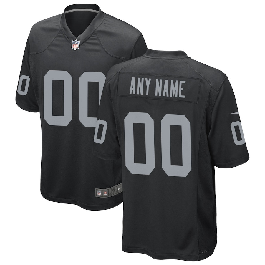Las Vegas Raiders Men Custom Game Jersey - Black JS9214 nicesnker