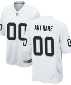 Las Vegas Raiders Men Custom Game Jersey - White JS3309 nicesnker