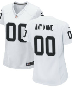 Las Vegas Raiders Women Custom Game Jersey - White JS5573 nicesnker
