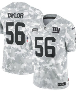 Lawrence Taylor 56 New York Giants 2024 Salute to Service Retired Player Limited Men Jersey - Arctic Camo JS7370 nicesnker
