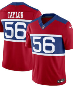 Lawrence Taylor 56 New York Giants Alternate Vapor F.U.S.E. Retired Player Limited Men Jersey - Century Red JS7700 nicesnker