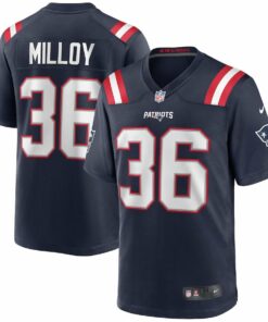 Lawyer Milloy 36 New England Patriots Men Game Retired Jersey - Navy JS1970 nicesnker