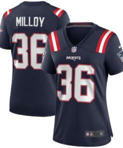 Lawyer Milloy 36 New England Patriots Women Game Retired Jersey - Navy JS2016 nicesnker