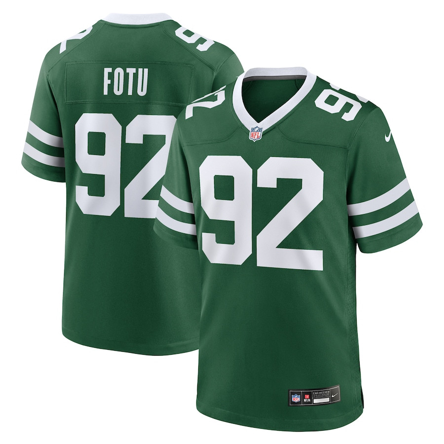 Leki Fotu 92 New York Jets Team Game Men Jersey - Legacy Green JS2100 nicesnker