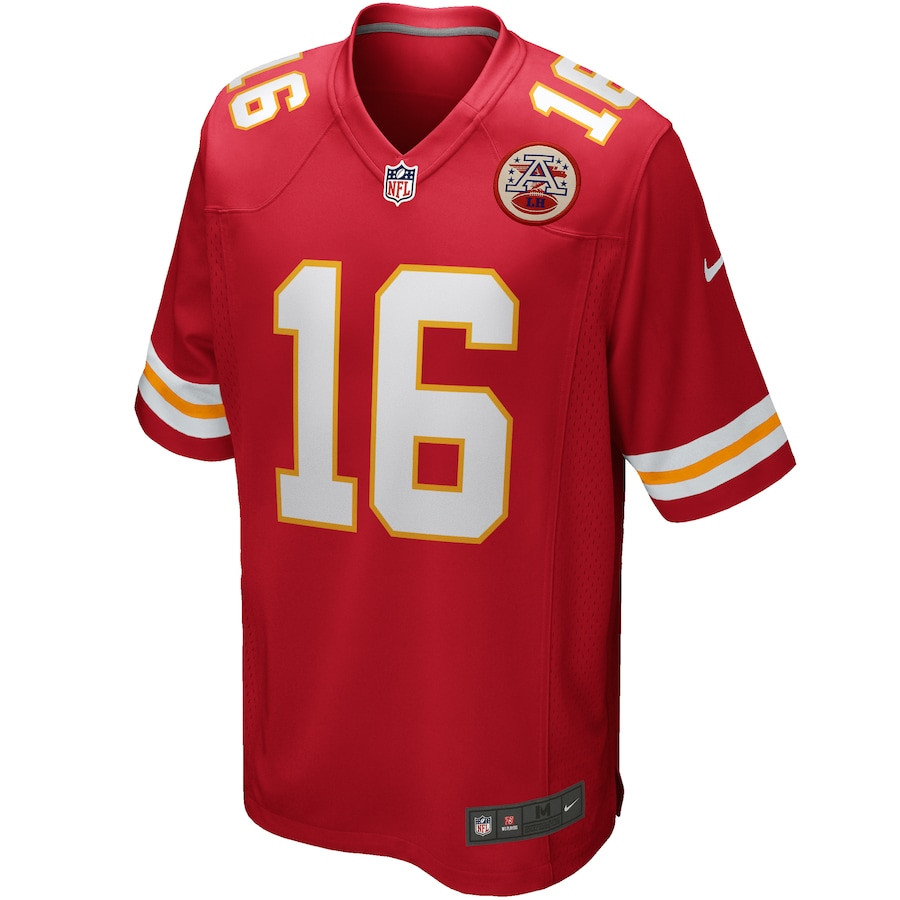 Len Dawson 16 Kansas City Chiefs Men Game Retired Jersey - Red JS1996 nicesnker - Image 2