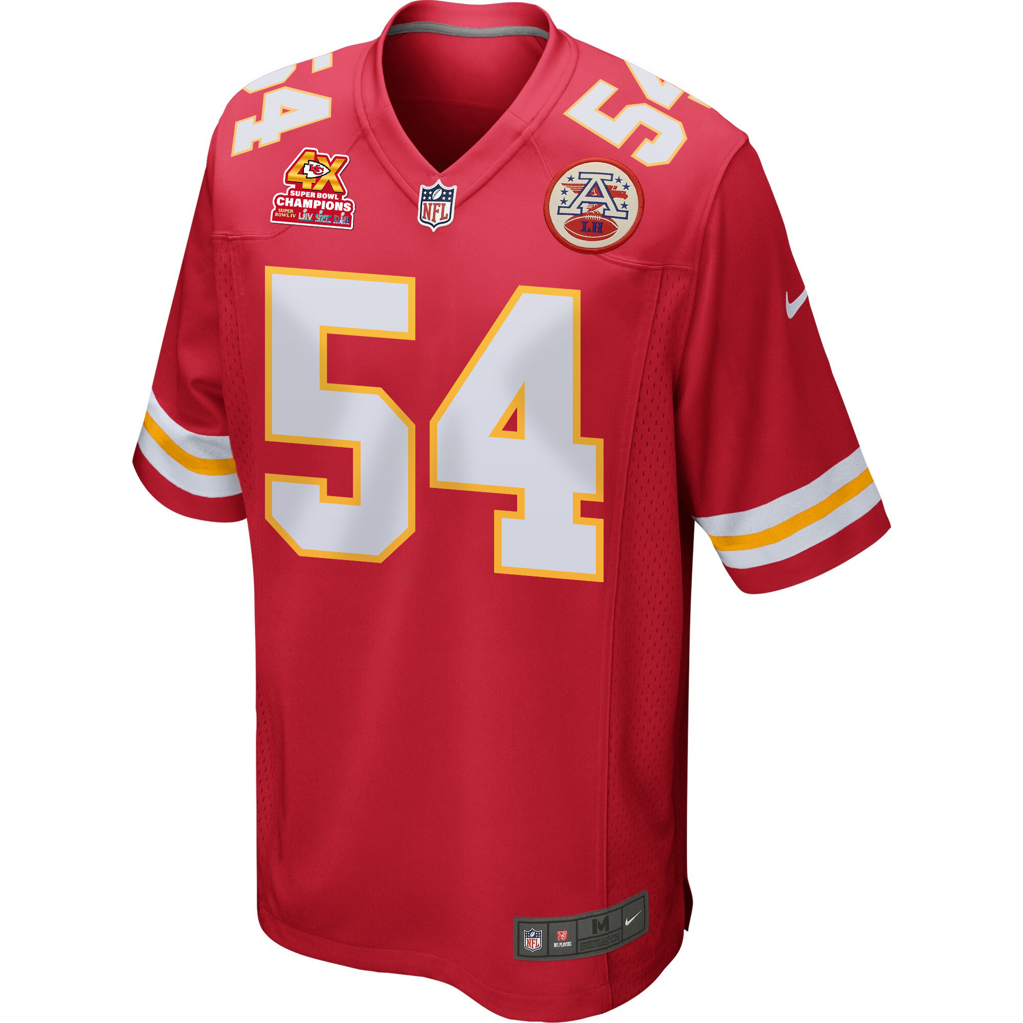 Leo Chenal 54 Kansas City Chiefs Super Bowl LVIII Champions 4X Game Men Jersey - Red JS9744 nicesnker - Image 2