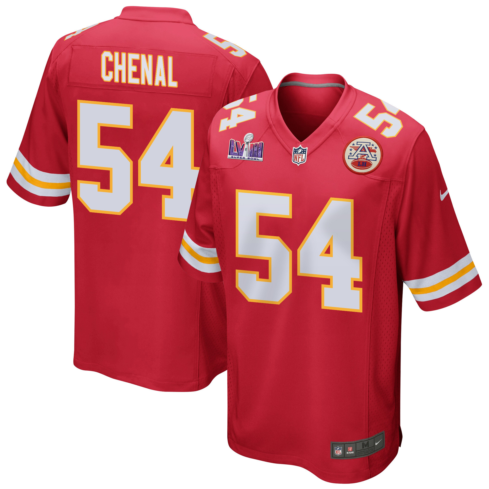 Leo Chenal 54 Kansas City Chiefs Super Bowl LVIII Patch Game Men Jersey - Red JS1162 nicesnker