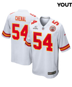 Leo Chenal 54 Kansas City Chiefs Super Bowl LVIII Patch Game YOUTH Jersey - White JS5863 nicesnker