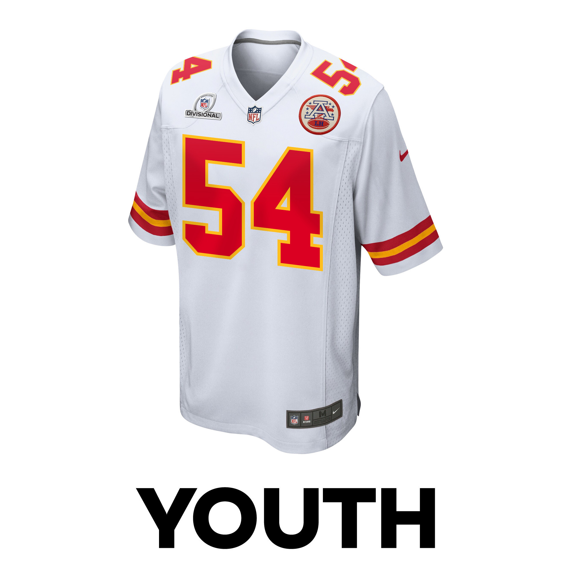 Leo Chenal 54 Kansas City Chiefs Super Bowl LVIII Patch Game YOUTH Jersey - White JS5863 nicesnker - Image 2