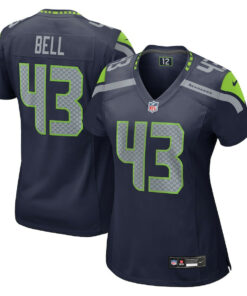 Levi Bell 43 Seattle Seahawks Women's Game Jersey - College Navy JS8188 nicesnker