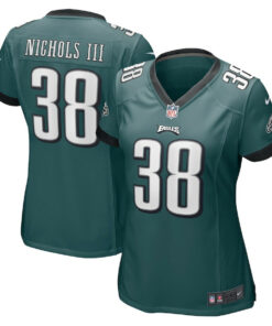 Lew Nichols III 38 Philadelphia Eagles Game Women Jersey - Midnight Green JS1469 nicesnker