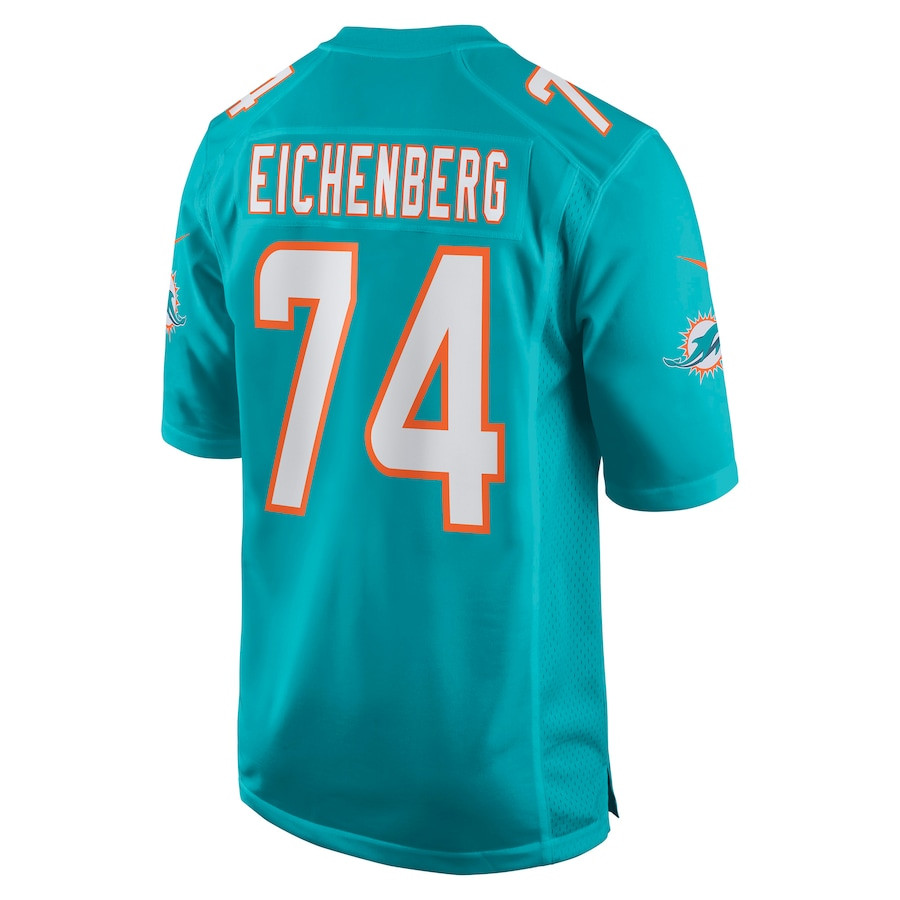 Liam Eichenberg 74 Miami Dolphins Men Game Jersey - Aqua JS4676 nicesnker - Image 3