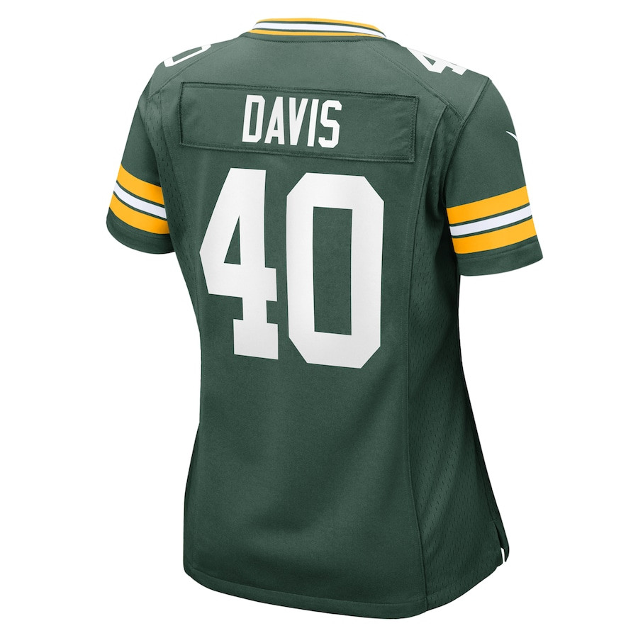 LJ Davis 40 Green Bay Packers Women's Game Jersey - Green JS3535 nicesnker - Image 3
