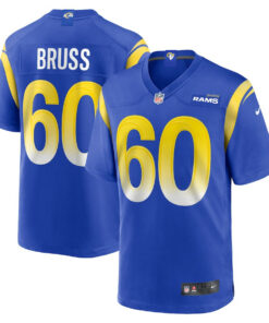 Logan Bruss 60 Los Angeles Rams Game Player Men Jersey - Royal JS1399 nicesnker