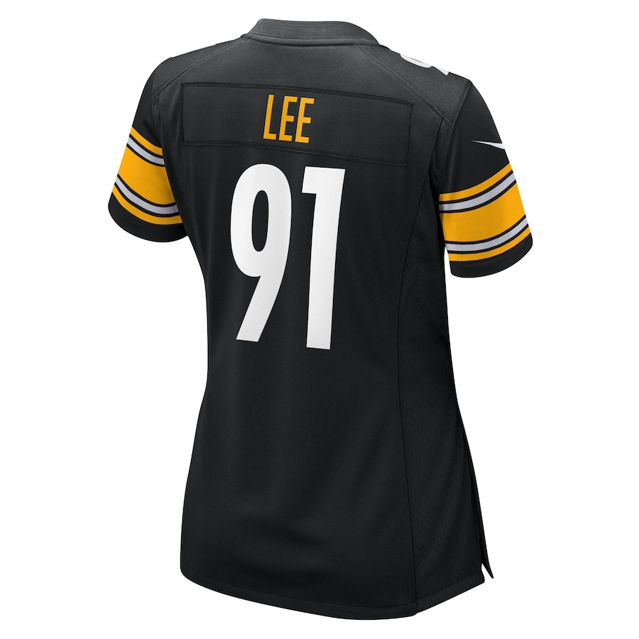Logan Lee 91 Pittsburgh Steelers Women's Game Jersey - Black JS5194 nicesnker - Image 3