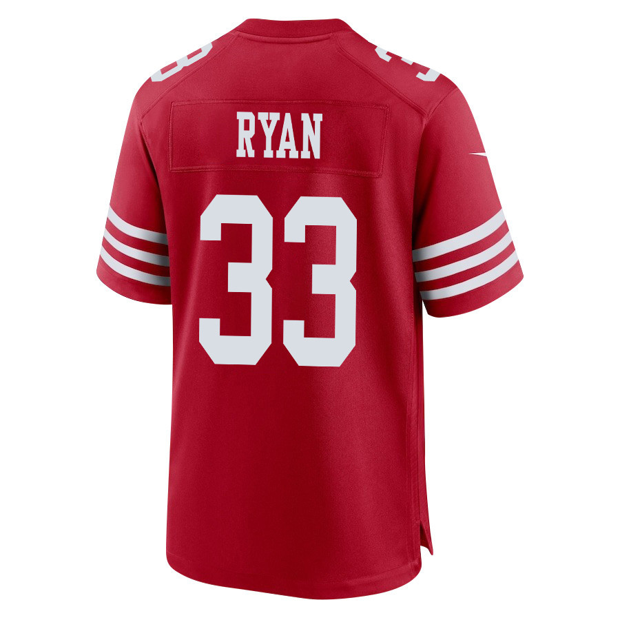 Logan Ryan 33 San Francisco 49ers NFC Champions Patch Game Men Jersey - Scarlet JS8195 nicesnker - Image 3