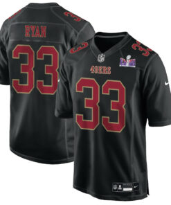 Logan Ryan 33 San Francisco 49ers Super Bowl LVIII Patch Fashion Game Men Jersey - Carbon Black JS6275 nicesnker