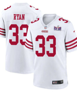 Logan Ryan 33 San Francisco 49ers Super Bowl LVIII Patch Game Men Jersey - White JS5976 nicesnker
