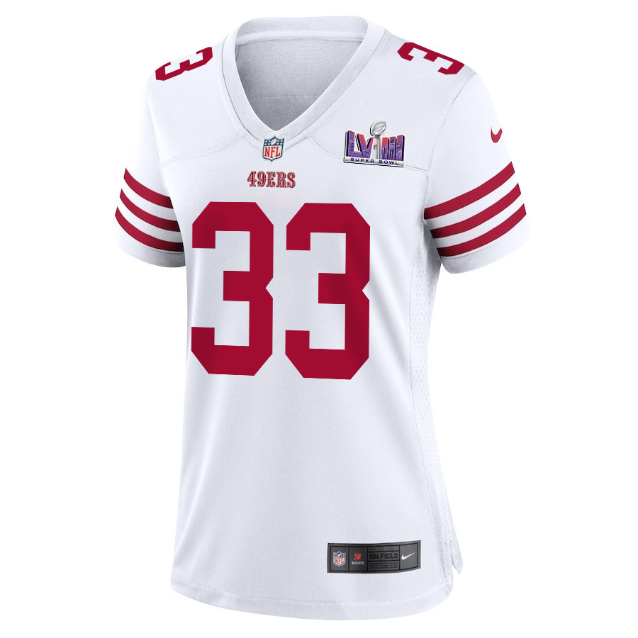 Logan Ryan 33 San Francisco 49ers Super Bowl LVIII Patch Game Women Jersey - White JS6093 nicesnker - Image 2