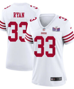 Logan Ryan 33 San Francisco 49ers Super Bowl LVIII Patch Game Women Jersey - White JS6093 nicesnker