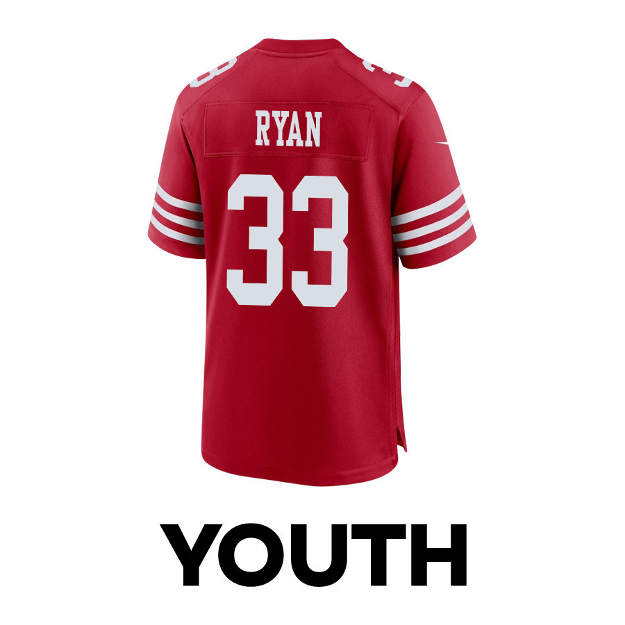 Logan Ryan 33 San Francisco 49ers Super Bowl LVIII Patch Game YOUTH Jersey - Scarlet JS6502 nicesnker - Image 3