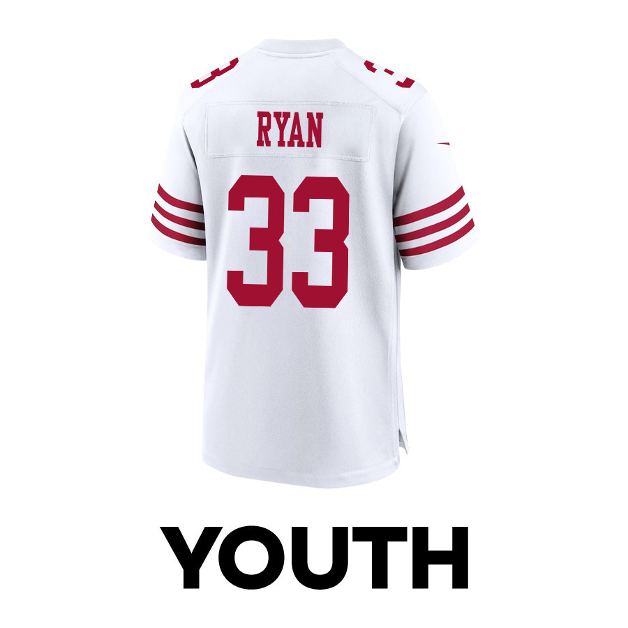 Logan Ryan 33 San Francisco 49ers Super Bowl LVIII Patch Game YOUTH Jersey - White JS7298 nicesnker - Image 3