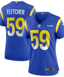 London Fletcher 59 Los Angeles Rams Women Game Retired Jersey - Royal JS4916 nicesnker