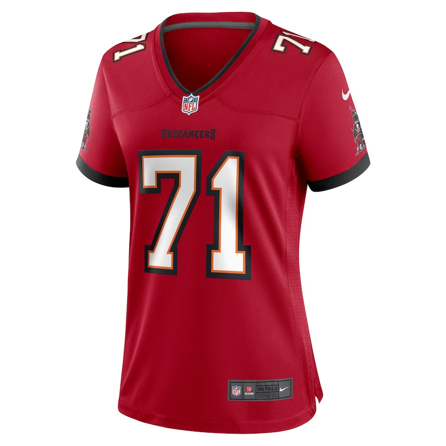 Lorenz Metz 71 Tampa Bay Buccaneers Game Women Jersey - Red JS4121 nicesnker - Image 2