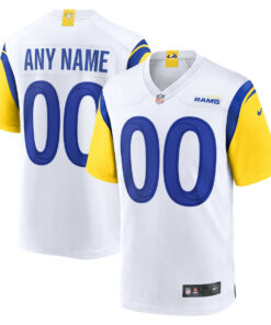 Los Angeles Rams Men Alternate Custom Jersey - White JS4846 nicesnker