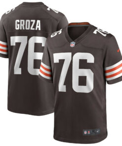 Lou Groza 76 Cleveland Browns Men Game Retired Jersey - Brown JS1277 nicesnker