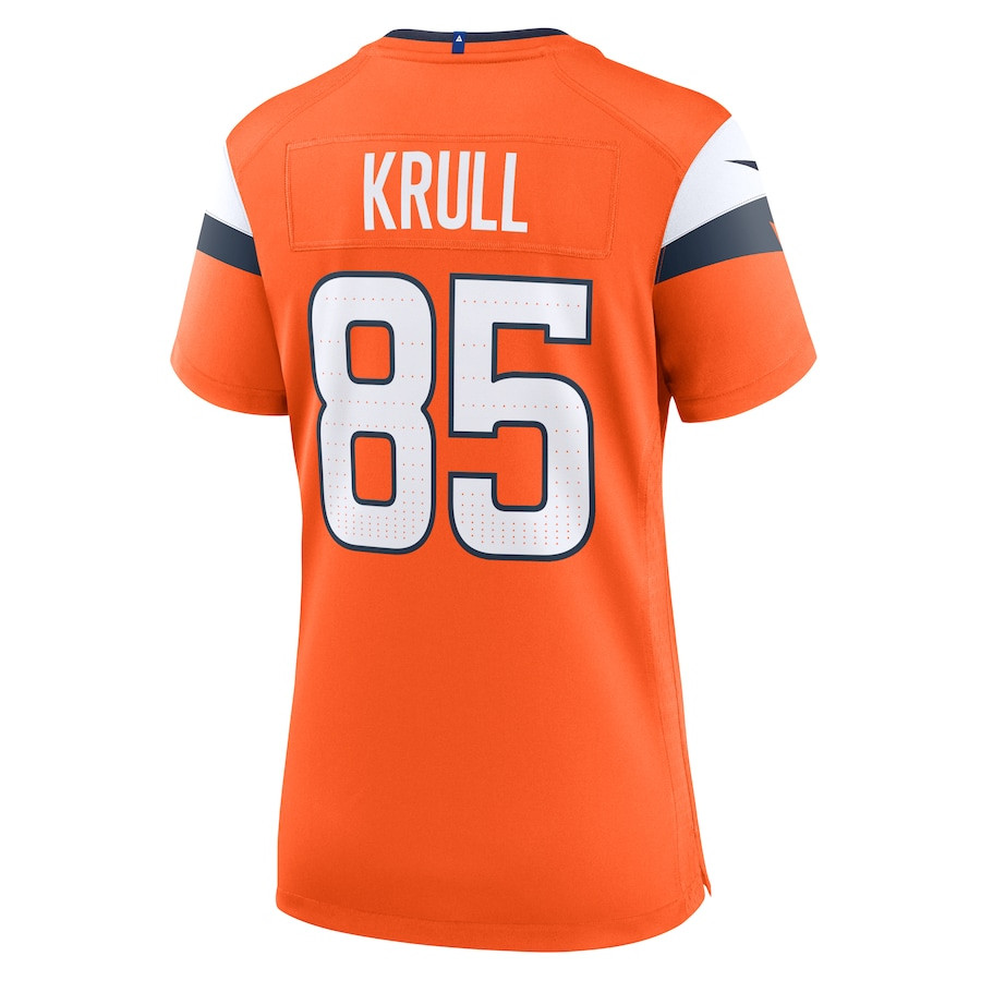 Lucas Krull 85 Denver Broncos Team Game Women Jersey - Orange JS9274 nicesnker - Image 3