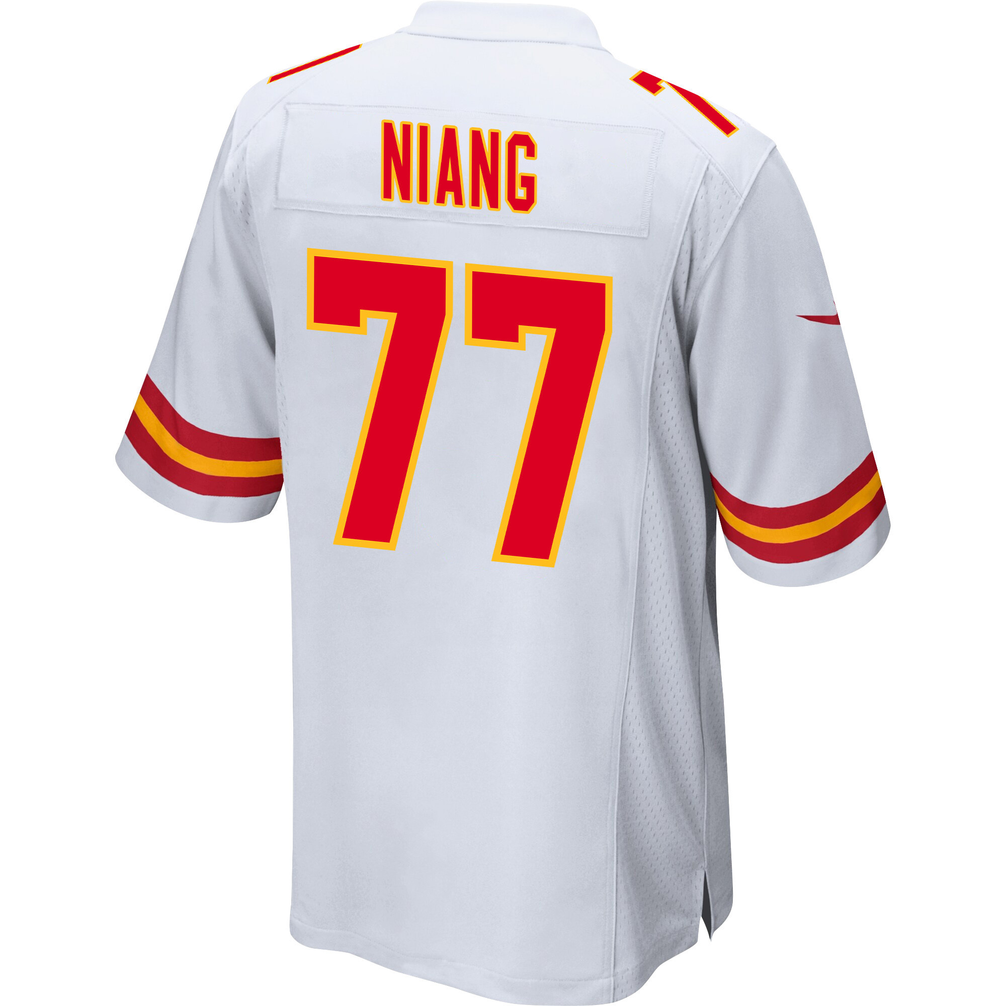 Lucas Niang 77 Kansas City Chiefs Super Bowl LVIII Champions 4X Game Men Jersey - White JS6708 nicesnker - Image 3