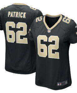 Lucas Patrick 62 New Orleans Saints Women's Game Jersey - Black JS2239 nicesnker