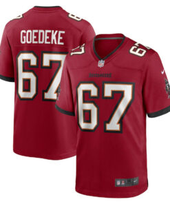 Luke Goedeke 67 Tampa Bay Buccaneers Game Men Jersey - Red JS4621 nicesnker