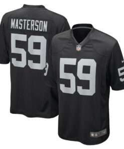 Luke Masterson 59 Las Vegas Raiders Team Game Men Jersey - Black JS7109 nicesnker