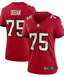 Lwal Uguak 75 Tampa Bay Buccaneers Women's Game Jersey - Red JS4462 nicesnker