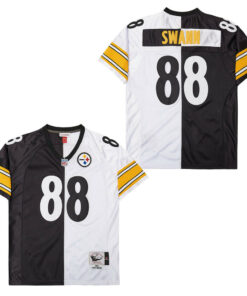 Lynn Swann 88 Pittsburgh Steelers Two-Toned Retro Throwback Men Jersey - Black/White JS4655 nicesnker