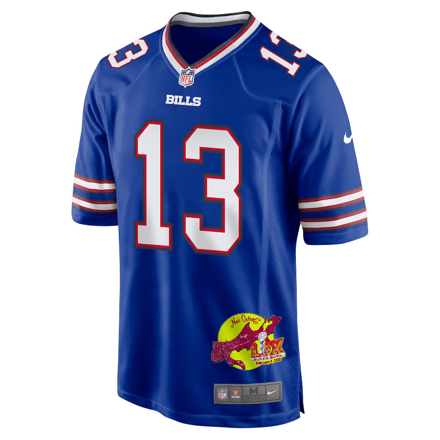 Mack Hollins 13 Buffalo Bills Super Bowl LIX New Orleans Patch Game Men Jersey - Royal JS8308 nicesnker - Image 3
