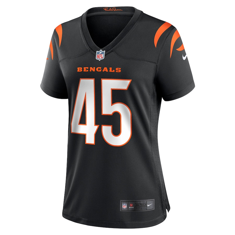Maema Njongmeta 45 Cincinnati Bengals Women's Game Jersey - Black JS8605 nicesnker - Image 2